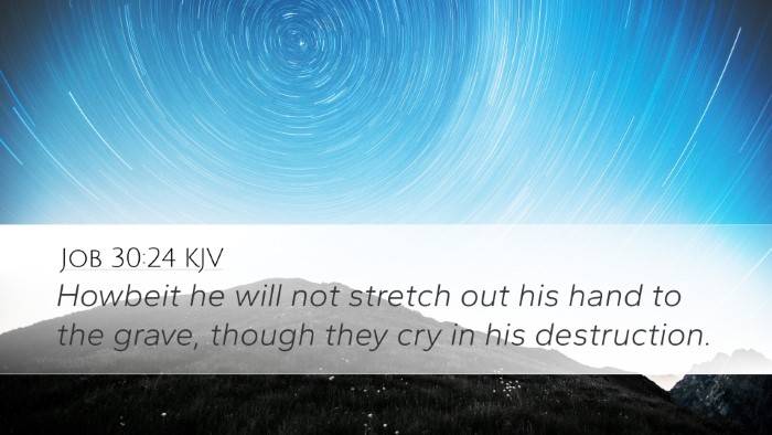 Job 30:24 KJV Desktop Wallpaper - Howbeit he will not stretch out his hand to the - Desktop Bible Verse Wallpaper