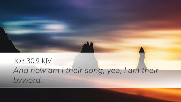 Job 30:9 KJV Bible Verse Image