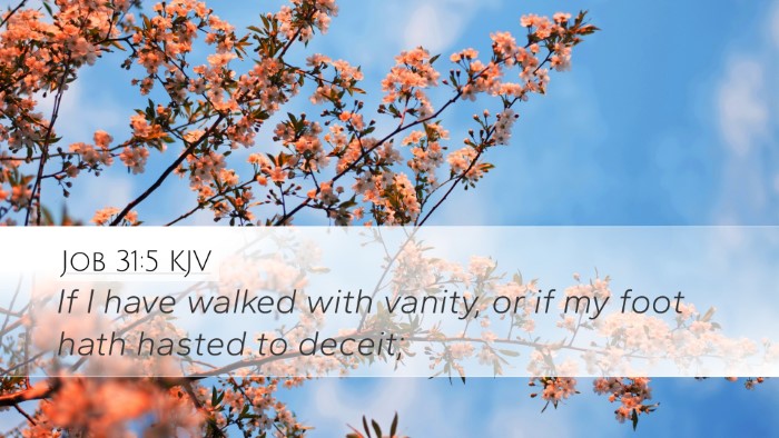 Job 31:5 KJV Bible Verse Image