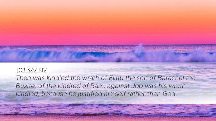 Job 32:2 KJV Bible Verse Image