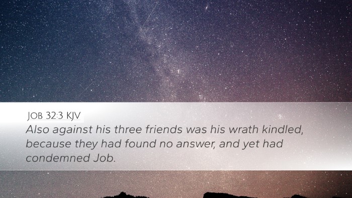 Job 32:3 KJV Bible Verse Image