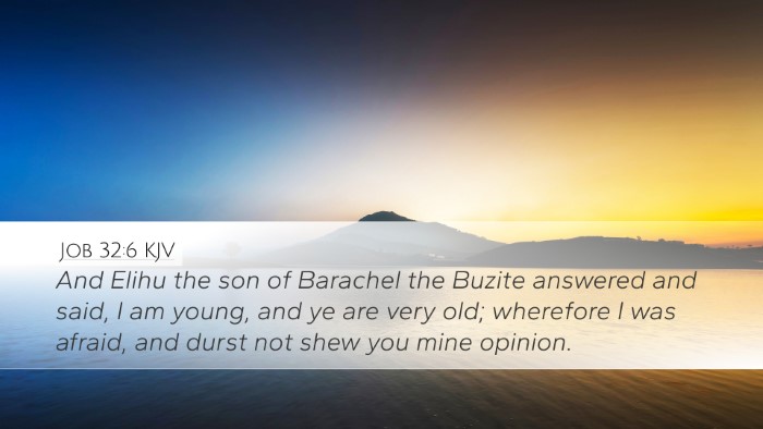 Job 32:6 KJV Bible Verse Image