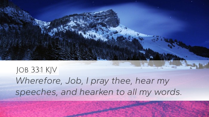 Job 33:1 KJV Bible Verse Image