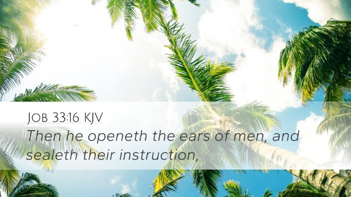 Job 33:16 KJV Bible Verse Image