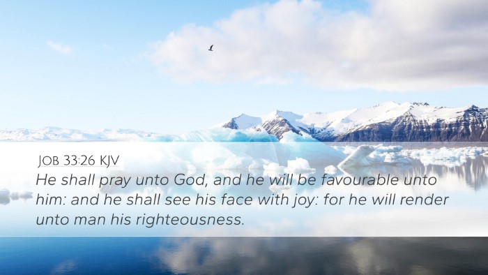 Job 33:26 KJV Bible Verse Image