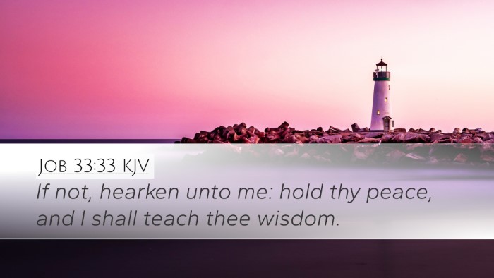 Job 33:33 KJV Desktop Wallpaper - If not, hearken unto me: hold thy peace, and I - Desktop Bible Verse Wallpaper