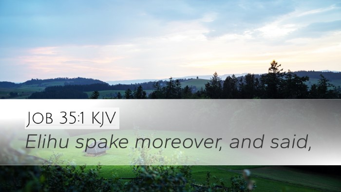Job 35:1 KJV Desktop Wallpaper - Elihu spake moreover, and - Desktop Bible Verse Wallpaper