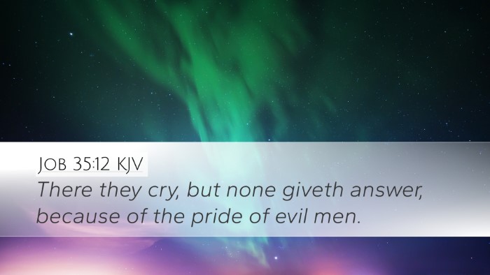 Job 35:12 KJV Bible Verse Image