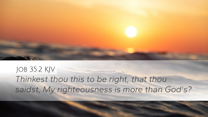 Job 35:2 KJV Bible Verse Image