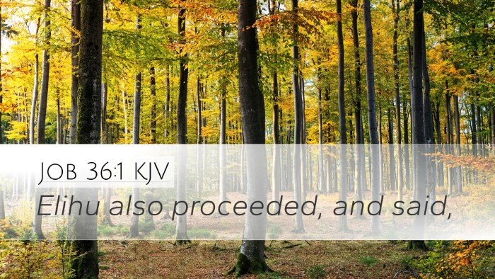 Job 36:1 KJV Desktop Wallpaper - Elihu also proceeded, and - Desktop Bible Verse Wallpaper