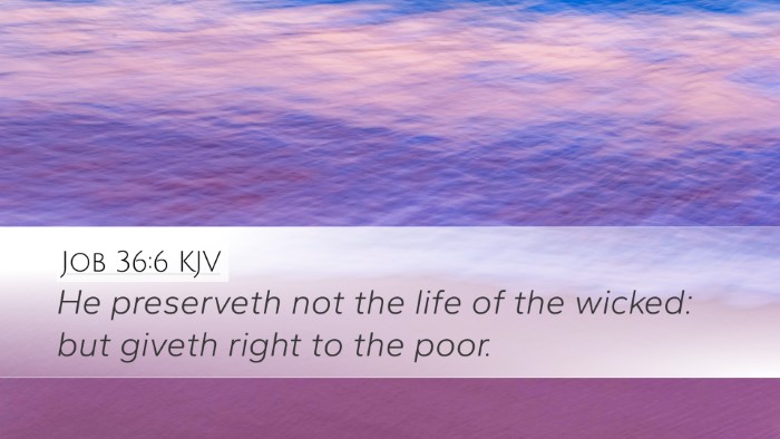 Job 36:6 KJV Desktop Wallpaper - He preserveth not the life of the wicked: but - Desktop Bible Verse Wallpaper