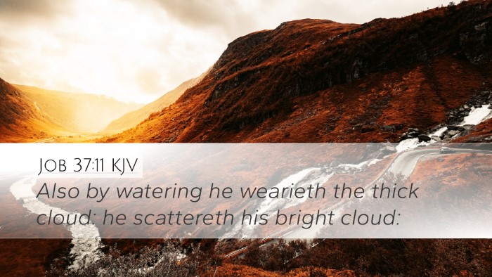 Job 37:11 KJV Bible Verse Image