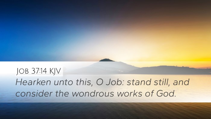 Job 37:14 KJV Bible Verse Image