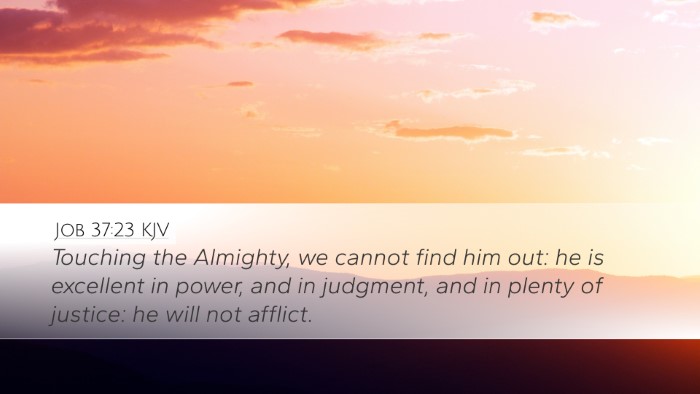 Job 37:23 KJV Bible Verse Image