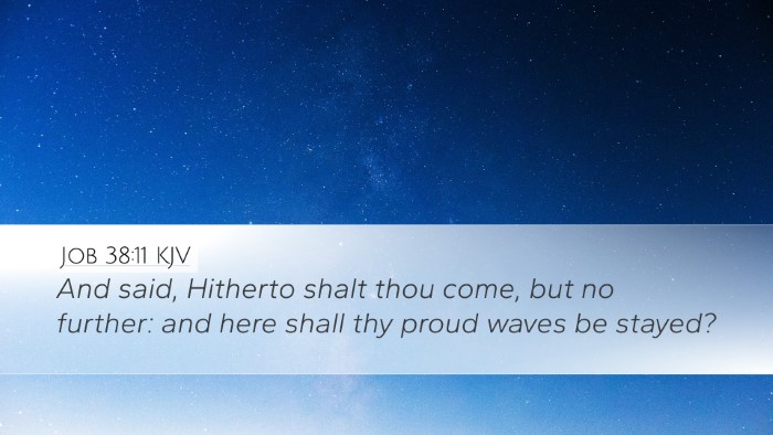 Job 38:11 KJV Bible Verse Image