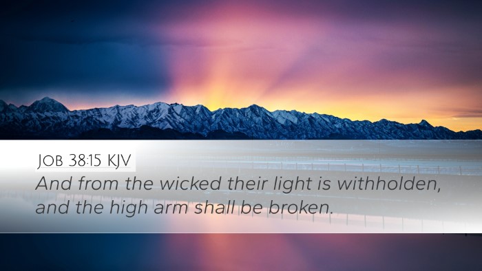 Job 38:15 KJV Bible Verse Image