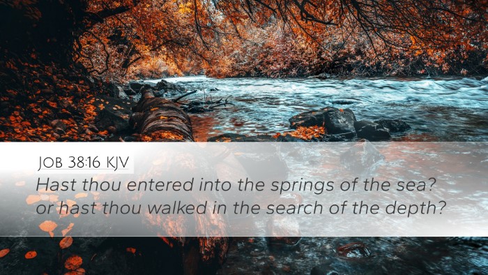 Job 38:16 KJV Bible Verse Image
