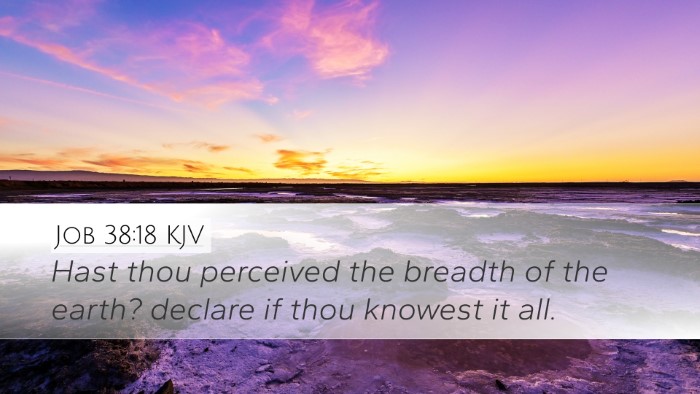 Job 38:18 KJV Desktop Wallpaper - Hast thou perceived the breadth of the earth? - Desktop Bible Verse Wallpaper