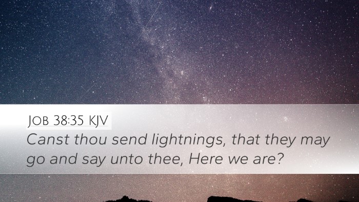Job 38:35 KJV Bible Verse Image