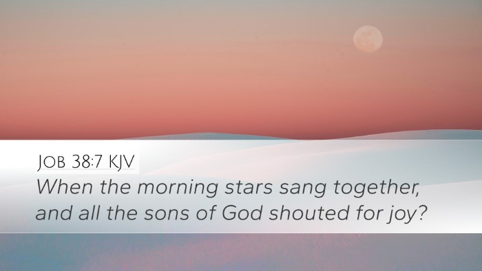 Job 38:7 KJV Bible Verse Image