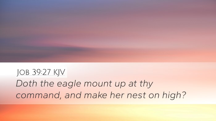 Job 39:27 KJV Bible Verse Image