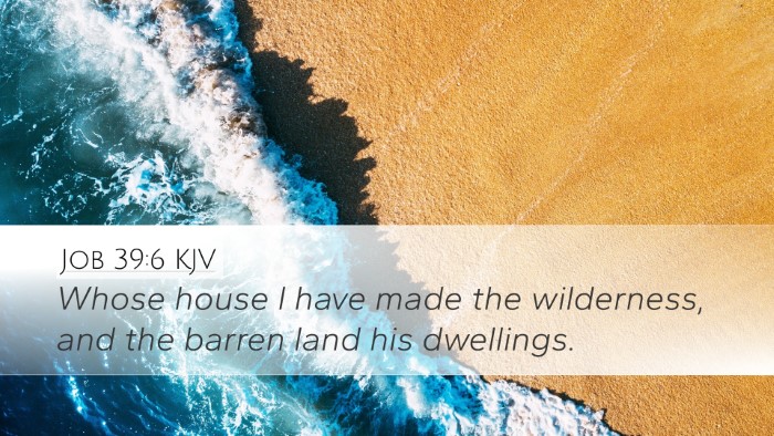 Job 39:6 KJV Bible Verse Image