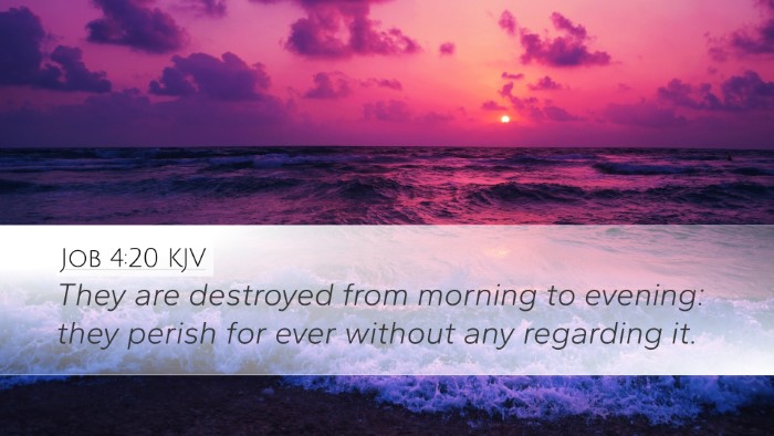 Job 4:20 KJV Bible Verse Image