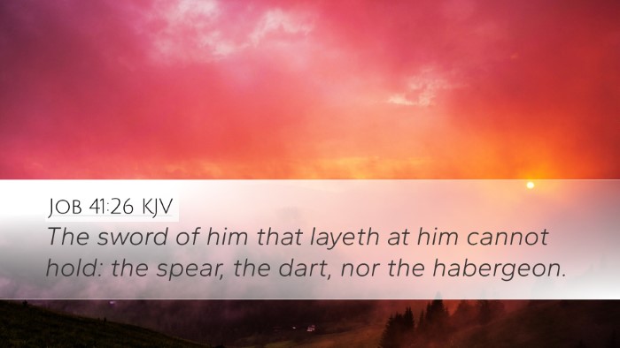 Job 41:26 KJV Bible Verse Image