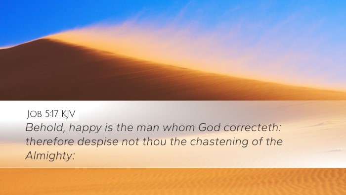 Job 5:17 KJV Bible Verse Image