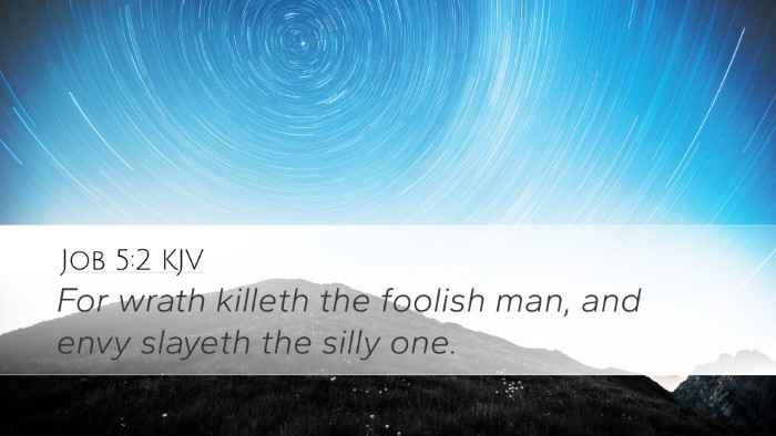 Job 5:2 KJV Bible Verse Image