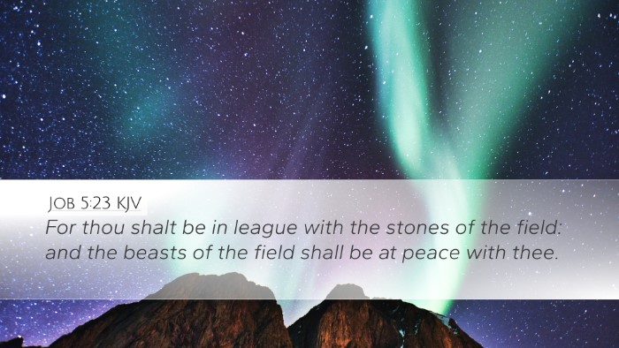 Job 5:23 KJV Bible Verse Image