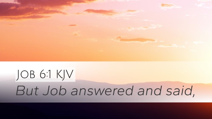 Job 6:1 KJV Bible Verse Image