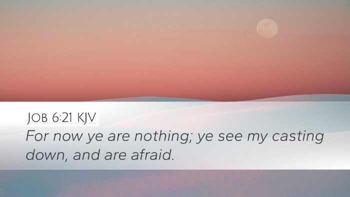 Job 6:21 KJV Bible Verse Image