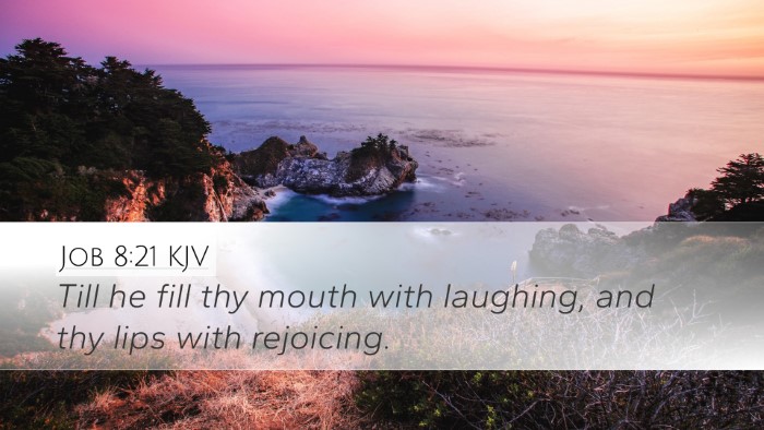 Job 8:21 KJV Bible Verse Image