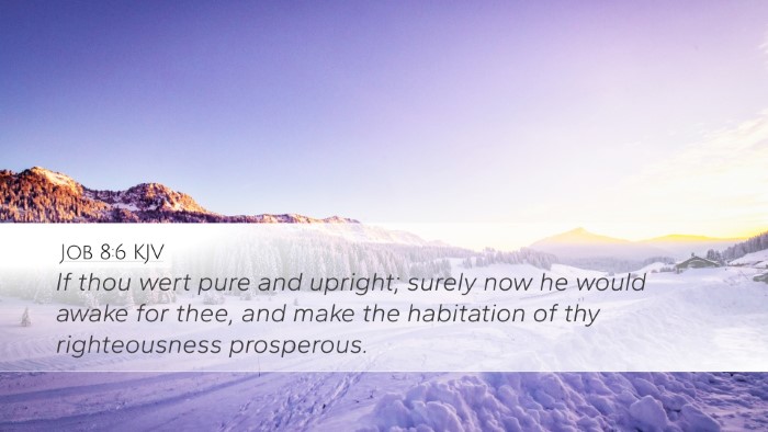 Job 8:6 KJV Bible Verse Image