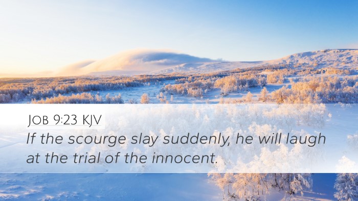 Job 9:23 KJV Bible Verse Image