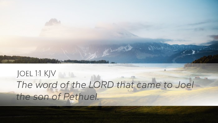 Joel 1:1 KJV Desktop Wallpaper - The word of the LORD that came to Joel the son of - Desktop Bible Verse Wallpaper