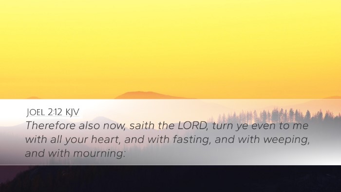 Joel 2:12 KJV Bible Verse Image