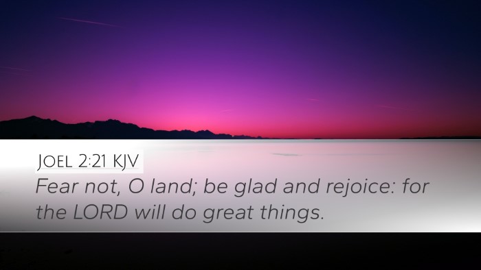 Joel 2:21 KJV Desktop Wallpaper - Fear not, O land; be glad and rejoice: for the - Desktop Bible Verse Wallpaper