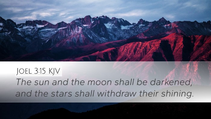 Joel 3:15 KJV Bible Verse Image