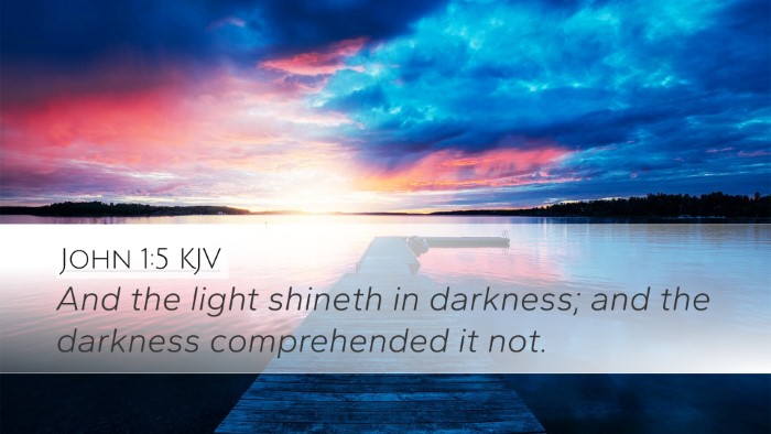 John 1:5 KJV Bible Verse Image