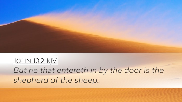 John 10:2 KJV Bible Verse Image