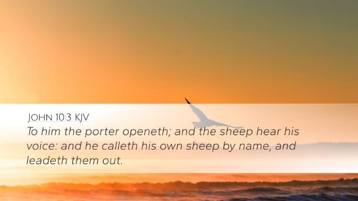 John 10:3 KJV Bible Verse Image