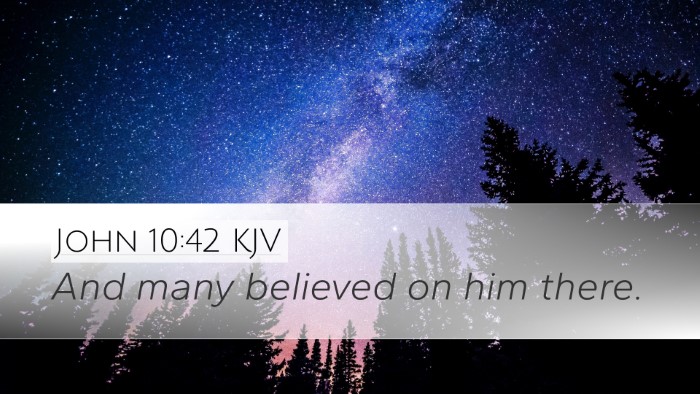 John 10:42 KJV Bible Verse Image