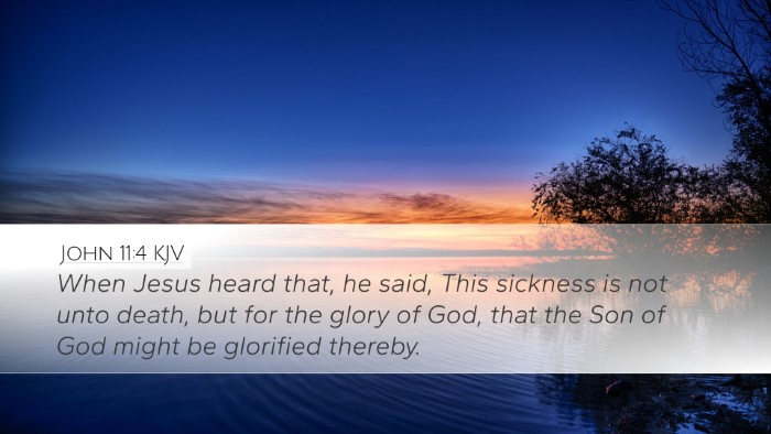 John 11:4 KJV Bible Verse Image