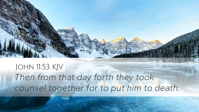 John 11:53 KJV Bible Verse Image