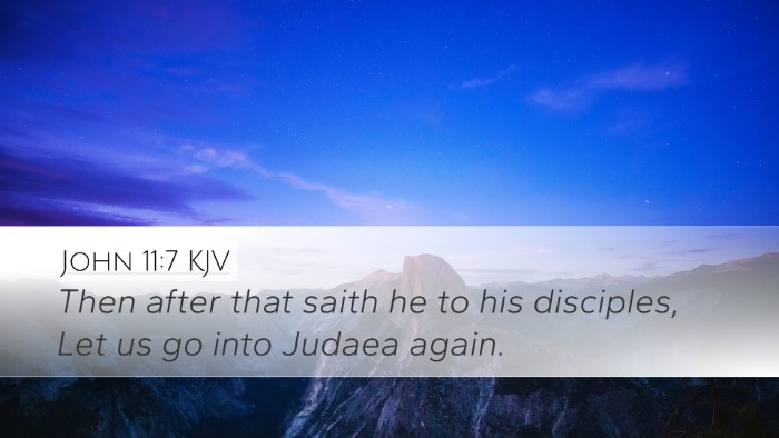 John 11:7 KJV Bible Verse Image