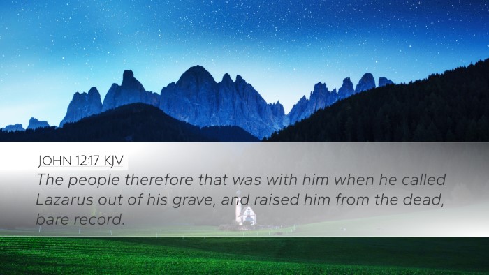 John 12:17 KJV Bible Verse Image