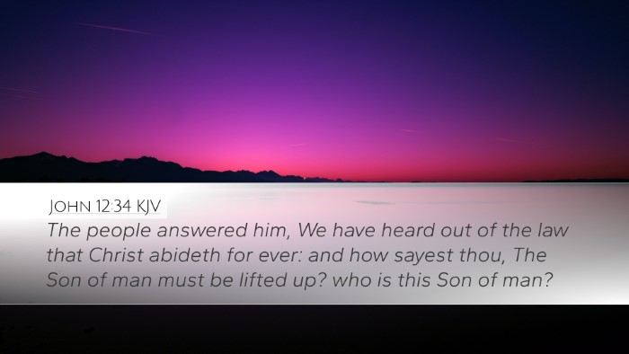 John 12:34 KJV Bible Verse Image