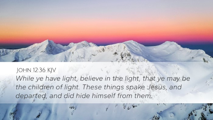 John 12:36 KJV Bible Verse Image